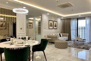 Neoclassical style apartment for rent in Nam Phuc Le Jardin with 3 bedrooms full high-class furniture