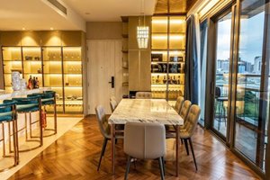 River view 3 bedroom fully furnished apartment for rent at Empire City Cove