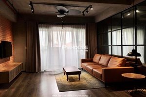 Low floor apartment for rent in Nam Phuc with industrial design and view to villa