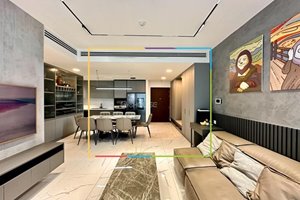 2-bedroom apartment for rent in Empire City with open view and high-class furniture