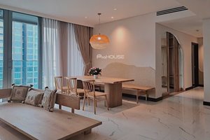 Japanese-Inspired 3BR Apartment For Rent in Empire City with River & Bitexco Views