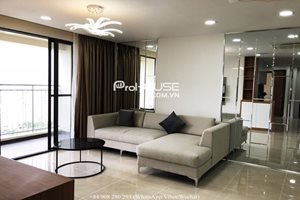 High floor 2 bedroom apartment for rent in Nam Phuc Le Jardin, facing to the river