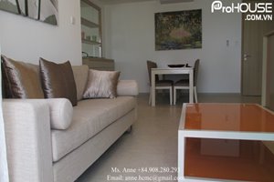 Good rental: Beautiful 2 bedroom plus working room apartment for rent in District 7, fully furnished, built-in oven