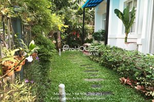 Large garden villa for rent in Hung Thai Compound with 2 stories and full furniture