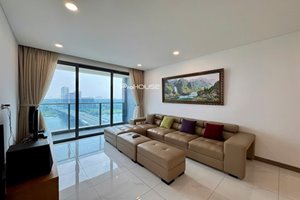 Direct river view 3 bedroom apartment for rent in Sunwah Pearl with modern furniture