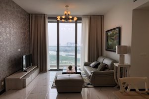 River view 2-bedroom apartment for rent at Empire City with modern furniture
