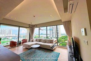 Super beautiful apartment for rent in Diamond Island with bright tone color furniture