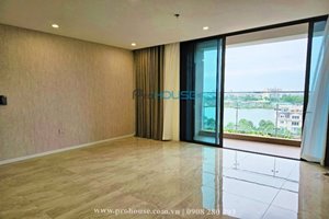 The biggest unfurnished 3-bedroom apartment in Thao Dien Green for rent
