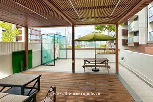 Fully-furnished apartment for rent in Thu Thiem with large private garden 