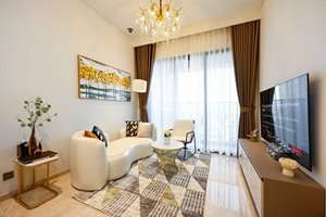 2 bedroom apartment for rent with city view at The Marq District 1 with beautiful furniture