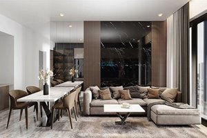 Full-furnished 2 bedroom apartment in The River Thu Thiem for rent