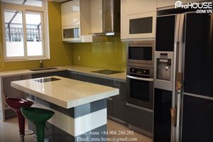 Near SSIS: A 5-bedroom villa for rent near Saigon South International School, fully luxury furniture, built-in ovetn