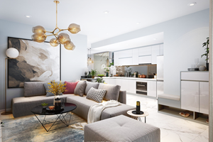 Beautiful 2 bedroom apartment on 15th floor of The Grande Midtown available for rent