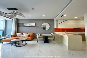 Nice apartment for rent in Sunwah Pearl with 2brs+1 and open view