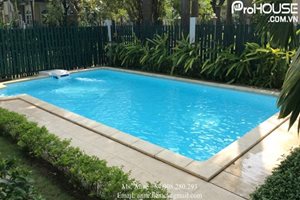 Villa for rent in Phu My Hung with private swimming pool, modern design, large garden