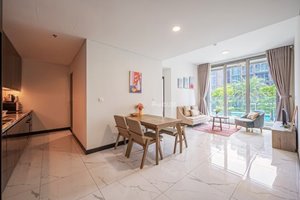 Pool view 1 bedroom apartment for rent in Empire City with luxurious furniture