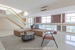 Big penthouse for rent in The Vista An Phu with modern design and amazing view