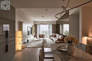Nice decorated 3-bedroom apartment for rent at The River Thu Thiem with open view