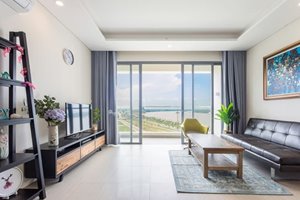 2 bedroom river view apartment for rent in Diamond Island with full modern furniture