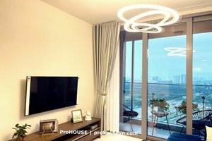 Luxury designed apartment 2Brs for rent in Empire City on middle floor with panoramic city view