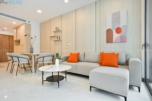 Lovely 2 br apartment for rent in Sunwah Pearl with bright tone and full modern electric equipment