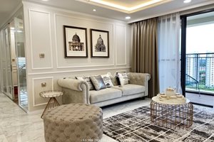Luxury semi classical white color interior apartment for rent in Nam Phuc – Le Jardin