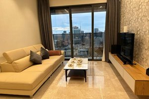 Prestige 3 bedroom home at The Marq for rent in District 1 skyline view
