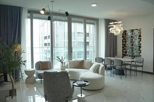 Large 3-bedroom apartment for rent in Empire City with full furniture