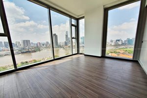 Empire City 3BR apartment for rent with basic furniture view of Bitexco building and Saigon river