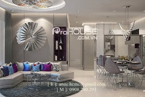  3 bedroom apartment for rent in Happy Residence, full furniture, modern style, nice view
