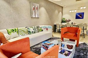 A low floor duplex apartment for rent in Phu My Hung with new furniture and good rental