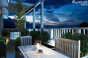 Penthouse for rent in Phu My Hung, 4 bedrooms, 350 sqm, 2 levels, fully furnished, large balcony