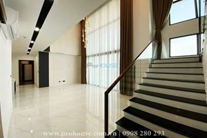 Unfurnished penthouse for rent in d'Edge Thao Dien with large space and stunning view