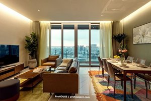 Luxury designed apartment 3Brs for rent in Empire City on high floor with panoramic city view 3200$