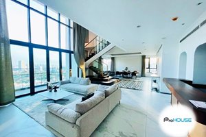 441m2 penthouse for rent in Thao Dien with modern furniture and private pool