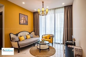 Indochine furniture style apartment for rent in Empire City with river view