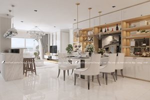 Beautiful 3 bedroom apartment for in Riverpark Premier for rent – white color with simple design