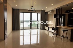 Partly furnished apartment for rent in Rivepark Premier on low floor with river view