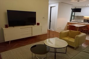 Modern 2 bedroom apartment for rent in Cove Residences building with full furniture