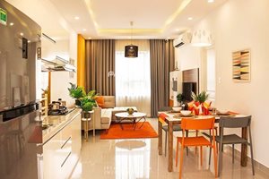 Modern 3 bedroom apartment for rent in Central 1, Vinhomes Central Park, beautiful furniture