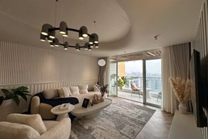 Beautiful 3-bedroom apartment for rent with brand-new high-end furniture at Riverside Residence