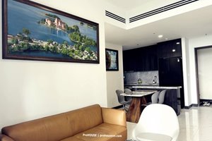 Luxury designed apartment 2Brs for rent in Empire City on middle floor with panoramic city view