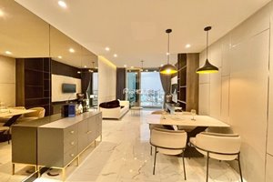 Direct river view 1 bedroom apartment for rent in Empire City with modern furniture