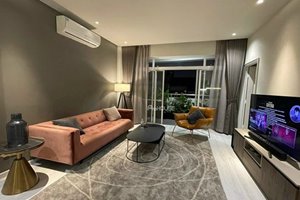 Luxury and cozy apartment for rent with large balcony in My Phuc-Phu My Hung with beautiful furniture