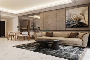 2 bedroom apartment for rent in Midtown The Peak with modern style of furniture