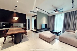 Luxury designed apartment for rent in Empire City on high floor with panoramic city view 2200$/month