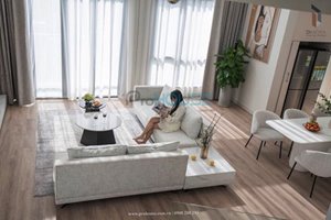 White penthouse for rent in District 2 with modern furniture - only 2850 USD/month