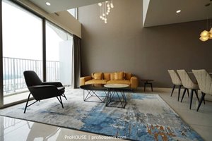 Super nice duplex 3 bedroom apartment in Waterina Suites for rent with full modern furniture