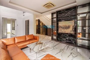 Semi-furnished villa for rent in Thao Dien with nice decoration and beautiful layout