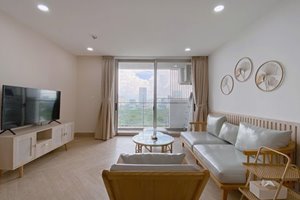 Midtown 2 bedroom 2 bathroom fully furnished corner apartment open view with parking for rent 